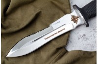 Нож Сталкер - эластрон с символикой Министерство Обороны 