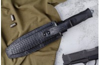 Нож Сталкер - эластрон с символикой МВД 