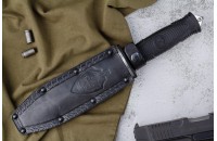 Нож Сталкер - эластрон с символикой МВД 