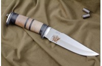 Нож Ш-5 - дерево/кожа c символикой УИН 