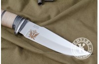 Нож Ш-5 - дерево/кожа c символикой УИН 