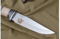 Нож Ш-5 - дерево/кожа c символикой УИН 