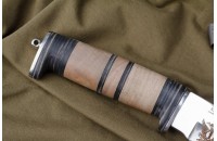 Нож Ш-5 - дерево/кожа c символикой УИН 