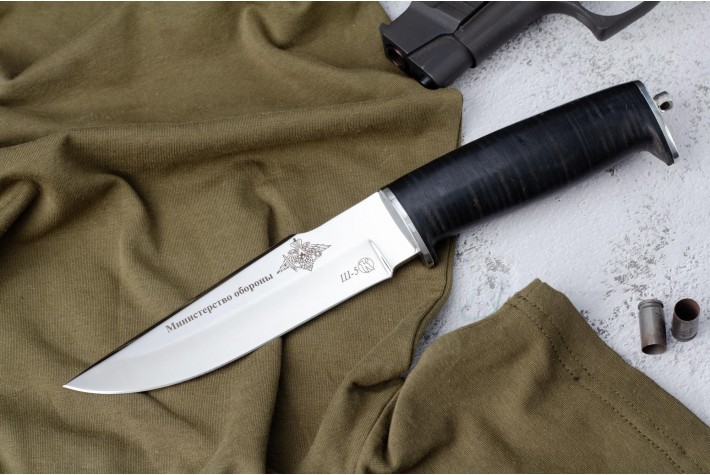 Нож Ш-5 дерево с символикой Министерство Обороны 