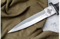 Нож КО-1 - дерево/кожа с символикой Министерство Обороны 