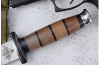 Нож КО-1 - дерево/кожа с символикой Министерство Обороны 