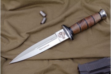 Нож КО-1 - дерево/кожа с символикой Прокуратуры