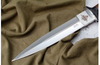 Нож КО-2 - дерево/кожа с символикой Министерство Обороны 