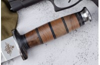 Нож КО-2 - дерево/кожа с символикой Министерство Обороны 