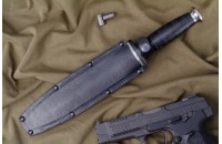 Нож КО-2 - кожа с символикой СВР 
