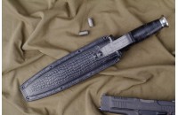 Нож КО-2 - кожа с символикой СВР 