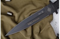 Нож КО-2 - черный/эластрон с символикой МВД 