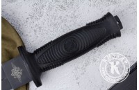 Нож КО-2 - черный/эластрон с символикой МВД 