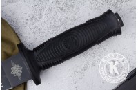 Нож КО-2 - черный/эластрон с символикой МВД 