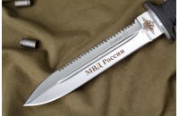 Нож Комбат - полированный с символикой МВД 