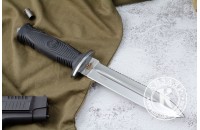Нож Комбат - полированный с символикой МВД 