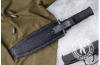 Нож Комбат - полированный с символикой МВД 
