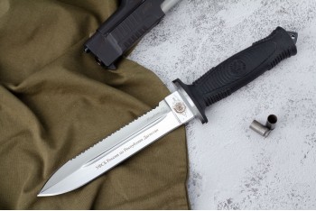 Нож Комбат - полированный с символикой УФСБ по Рд