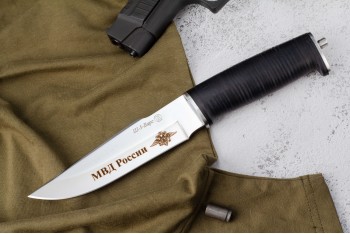 Нож Ш-5 Барс - дерево/кожа с символикой МВД