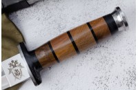 Нож КО-1 - кавказский орех/кожа с символикой Следственного Комитета 