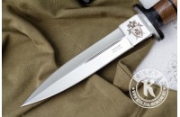 Нож КО-1 - кавказский орех/кожа с символикой Следственного Комитета 