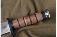 Нож КО-2 - дерево/кожа с символикой ГРУ 