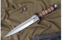 Нож КО-2 - дерево/кожа с символикой ГРУ 