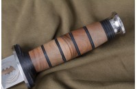 Нож КО-2 - дерево/кожа с символикой ГРУ 