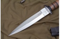 Нож КО-2 - кавказский орех/кожа с символикой ВДВ 