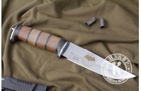 Нож Ш-5 - дерево/кожа с символикой ГРУ 