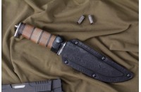 Нож Ш-5 - дерево/кожа с символикой ГРУ 