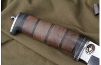 Нож Ш-5 - дерево/кожа c символикой ОМОН 