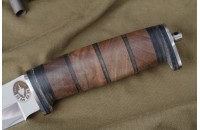 Нож Ш-5 - дерево/кожа c символикой ОМОН 