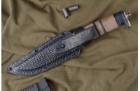 Нож Ш-5 - дерево/кожа c символикой ОМОН 