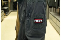 Нашивка из ПВХ MEDIC белый с красным на черном 70х35 