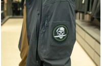 Нашивка из ПВХ Skull knife 80х80 black 