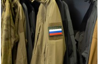 Нашивка из ПВХ Флаг России "Россия"Олива 90х60 