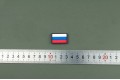 Нашивка из ПВХ  "Флаг России" 30х20 black