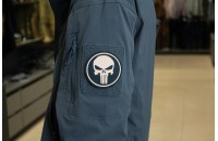 Нашивка из ПВХ "Каратель" песок на черном 80х80 