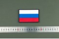 Нашивка из ПВХ  "Флаг России" 90х60 black