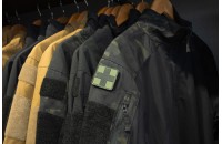 Нашивка из ПВХ Медик черный на оливе 50х50 