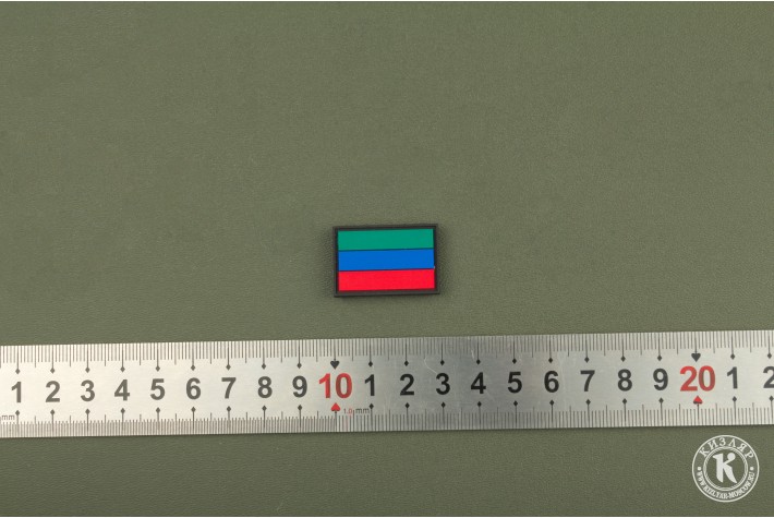 Нашивка из ПВХ Флаг Дагестана 30х20 black 