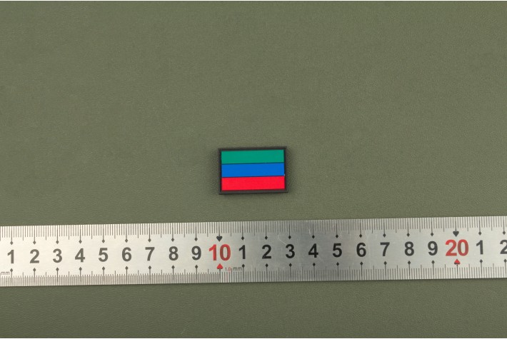Нашивка из ПВХ Флаг Дагестана 30х20 black 