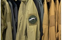 Нашивка из ПВХ Работаю Удаленно 80х86 Олива 