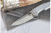 Нож складной А 01 серебро 