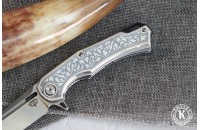 Нож складной А 01 серебро 