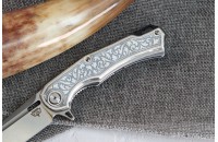 Нож складной А 01 серебро 