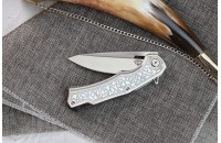 Нож складной А 01 серебро 