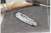 Нож складной А 01 серебро 