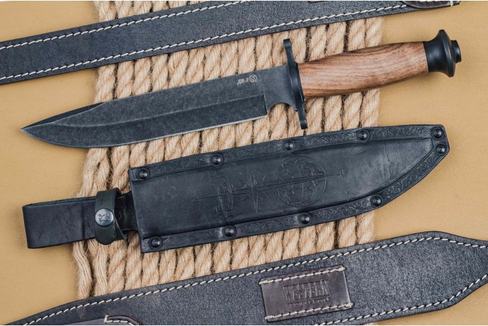 Нож ДВ-2 черный сталь У 8 дерево 